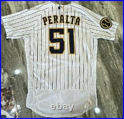 Freddy Peralta Game Worn Jersey #51- Milwaukee Brewers 2023 Season + Auto Pic