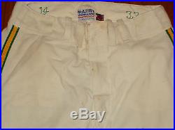 GAME USED 1969 OAKLAND A's VINTAGE FLANNEL BASEBALL PANTS WORN TED KUBIAK JERSEY