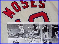Game Used California Angel 1971 Jerry Moses Flannel Baseball Jersey Worn Vintage