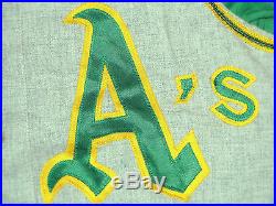 GAME USED OAKLAND A's 1971 MIKE EPSTEIN FLANNEL BASEBALL JERSEY WORN VINTAGE