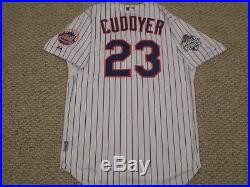 GAME USED WORLD SERIES size 48 CUDDYER #23 2015 Mets game used jersey MLB HOLO