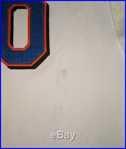 GAME USED WORN Majestic ENDY CHAVEZ NEW YORK METS Jersey 06 NLCS 2008 Patch Shea