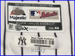 GARDNER #11 2017 Yankees Game used Jersey HOME BLACK BAND POST STEINER MLB