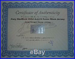 Gary Sheffield 2004 New York Yankees Game Worn Used Home Jersey (tigers Marlins)