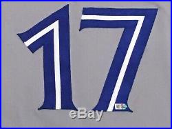 GOINS #17 size 42 2016 Toronto Blue Jays GAME USED jersey road gray 40 MLB HOLO