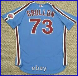 GRULLON #73 size 50 2020 PHILADELPHIA PHILLIES Home RETRO Game Jersey MLB holo