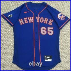 GSELLMAN size 44 #65 2020 New York Mets game jersey issued road blue 41 MLB