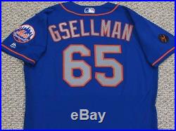 GSELLMAN size 46 #65 2018 New York Mets game used jersey road blue MLB RUSTY