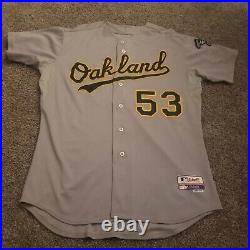 Game Issued/Worn Majestic Oakland Athletics Miller Road Gray Jersey Hologram