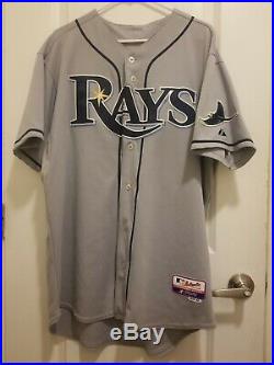 Game Issued/Worn Majestic Tampa Bay Rays Ryan Roberts Jackie Robinson Jersey 46