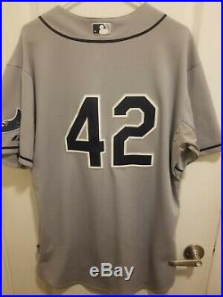 Game Issued/Worn Majestic Tampa Bay Rays Ryan Roberts Jackie Robinson Jersey 46