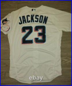 Game Issued Worn Nike Florida Miami Marlins Jackson Jersey Holo