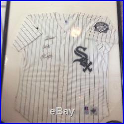 Game Used Chicago White Sox Cominskey Park Jersey. Autographed by Michael Jordan