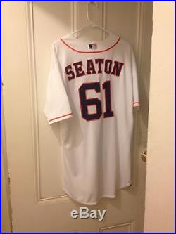Game Used Houston Astros Ross Seaton Majestic Jersey Size 48 Mlb. Com Holo