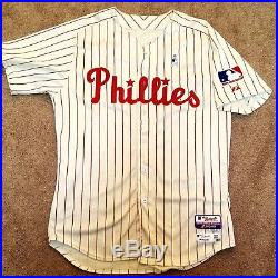 Game Used Philadelphia Phillies 1969 Throwback Jersey with MLB COA