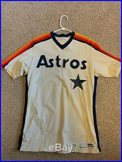 Game Used Worn Jersey Houston Astros 1983 Scott Loucks Very Rare Example