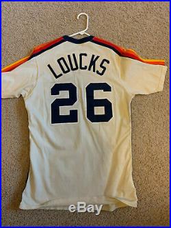 Game Used Worn Jersey Houston Astros 1983 Scott Loucks Very Rare Example