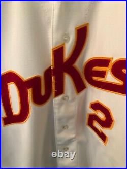Game Worn Albuquerque Dukes (Dodgers) Minor League Home Jersey #2- Size 40