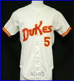 Game Worn Albuquerque Dukes (Dodgers) Minor League Home Jersey #5 Size 42