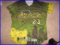 Game Worn Max Kepler Ft. Myers Miracle Zombie Autographed Jersey-Twins