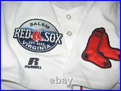 Game Worn Rafael Devers Salem Red Sox Home Jersey-Boston Red Sox