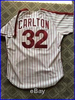 Game Worn Steve Carlton 1984 Phillies Jersey Photo Matched