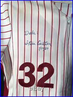 Game Worn Steve Carlton 1984 Phillies Jersey Photo Matched