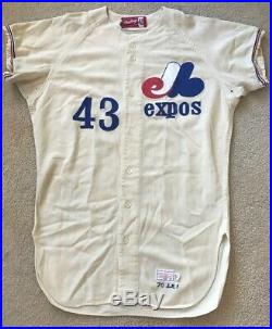Game Worn Used Montreal Expos Jersey Don Hahn 1970 Flannel