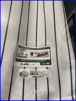 Game used Yankees jersey Luis cessa Jackie Robinson day from Steiner sports