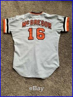 Game worn Baltimore Orioles jersey 1980 set 2 Scott McGregor road grey Baseball