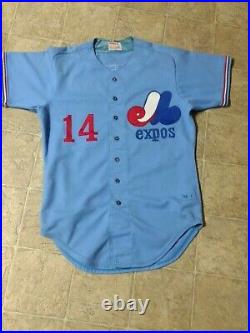 Game worn / used Montreal Expos jersey #14 TOMMY HUTTON (1979)