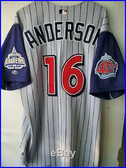 Garrett Anderson Anaheim / Los Angeles Angels Game Worn used Jersey 2000 Season