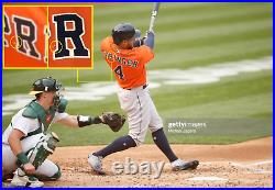 George Springer Houston Astros Game Used Worn Orange Jersey MLB AUTH PHOTOMATCH