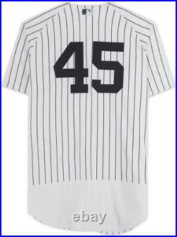 Gerrit Cole Yankees Game-Used #45 Pinstripe Jersey vs Royals on 7/29/22