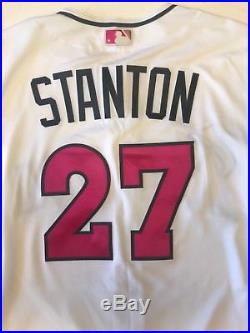 Giancarlo Stanton Miami Marlins Game Used Jersey Mothers Day Yankees MLB Auth