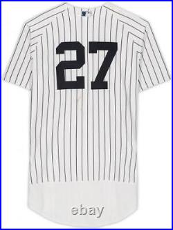 Giancarlo Stanton New York Yankees Game-Used #27 White Pinstripe Item#12221482