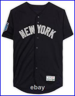 Greg Bird New York Yankees Team-Issued #33 Navy Jersey from the 2018 MLB Season