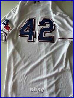 Greg Golson Team Issued Texas Rangers Jersey April 15, 2009 Jackie Robinson Day