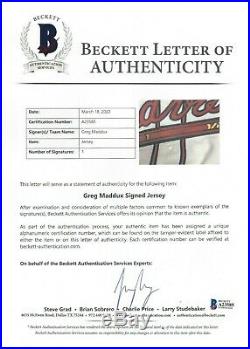 Greg Maddux 2003 Game Used Worn Signed Atlanta Braves Jersey Grey Flannel