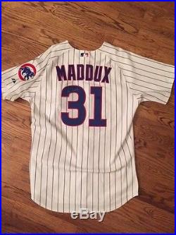 Greg Maddux Game Used Signed Chicago Cubs Home pinstripe Jersey Issued Worn