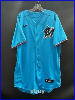 Griffin Conine #14 Miami Marlins Game Used Stitched Authentic Jersey Training
