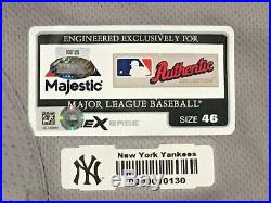 HAPP #34 size 46 2018 Yankees Game Jersey issued ROAD POST SEASON MLB STEINER