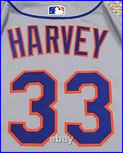 HARVEY size 48 #33 2018 New York Mets game jersey issued gray road RUSTY MLB HOL