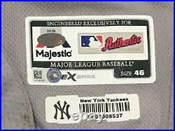 HELLER #61 size 46 2017 Yankees Game used Jersey ROAD BLACK BAND STEINER MLB