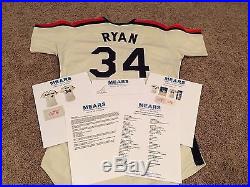 HOF Houston Astros 1984-85 Nolan Ryan Game Worn/Used Baseball Jersey MEARS 10