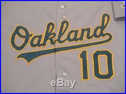 HOF Tony LaRussa 1993 Oakland A's Athletics Game Used Jersey Road Gray #10 sz 44