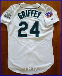 HOFer KEN GRIFFEY Jr. GAME-WORN SEATTLE MARINERS MLB JERSEY FROM MVP SEASON
