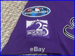 HOME RUN IANETTA #22 2018 Colorado Rockies GAME USED jersey alt purple MLB HOLO