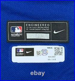 HUNTER size 52 2021 New York Mets game used jersey home blue SEAVER 41 MLB holo