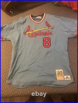 Hal McRae Signed Game Used 2005 Throwback Jersey Powder Blue St Louis Cardinals